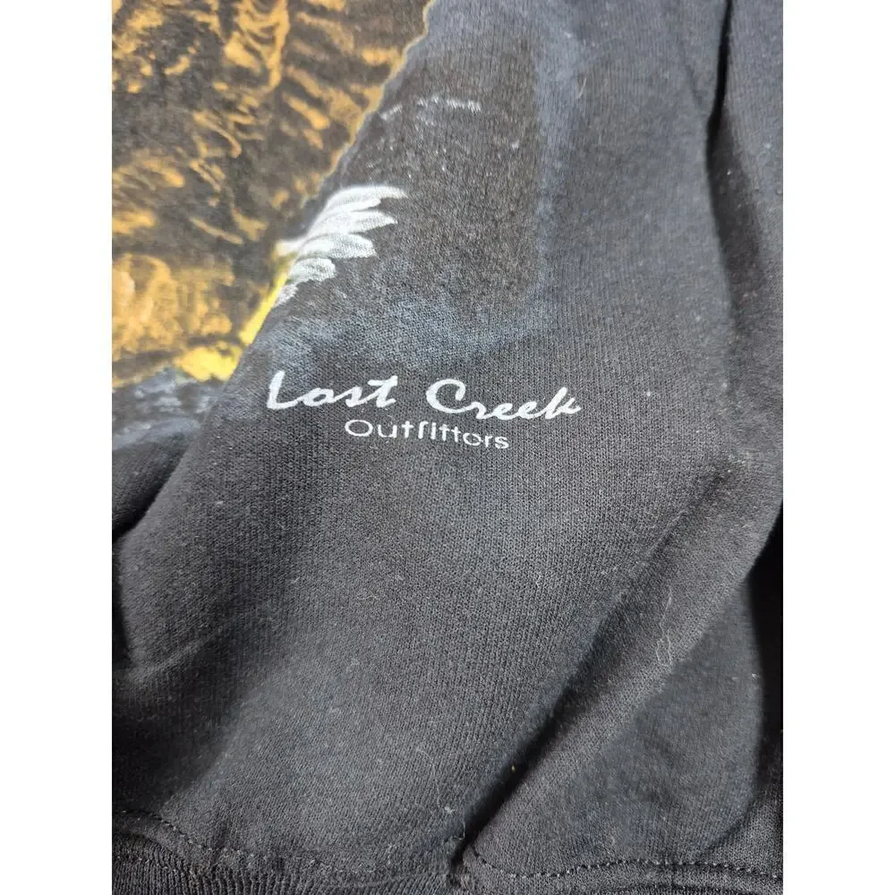 NWT VTG K-Mart Gildan Heavy Blend cot/poly Blk Sweatshirt Eagle graphic Sz M